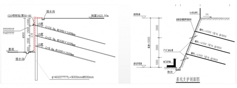 排桩预应力锚索支护方案